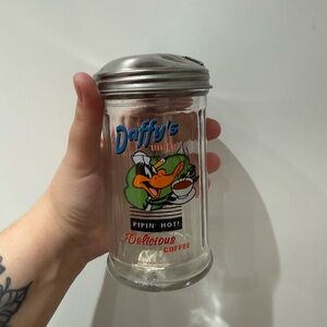 1996 Daffy's Diner Glass Sugar Dish